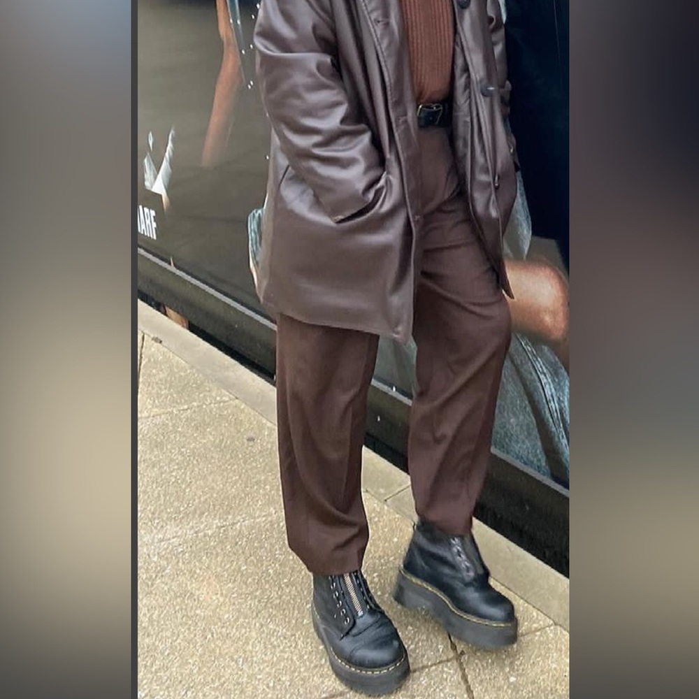 Brown smart cargo trousers